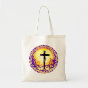 Bolso De Tela La bella y detallada cruz cristiana