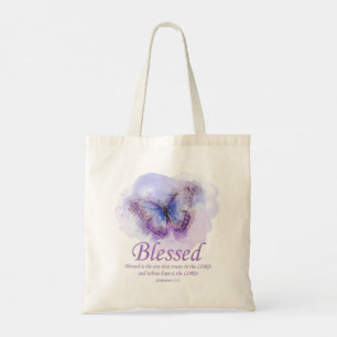 Bolso De Tela La Biblia Cristiana Femenina Verse Butterfly:Bendi