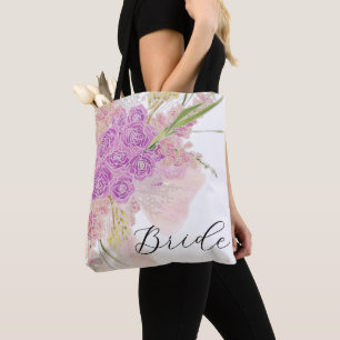 Bolso De Tela La Boca Rosa Rubor Juego de lazo transparente