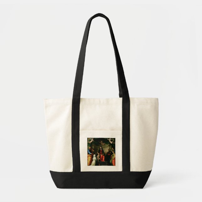 Bolso De Tela La boda mística de St. Catherine de Siena con (Frente)