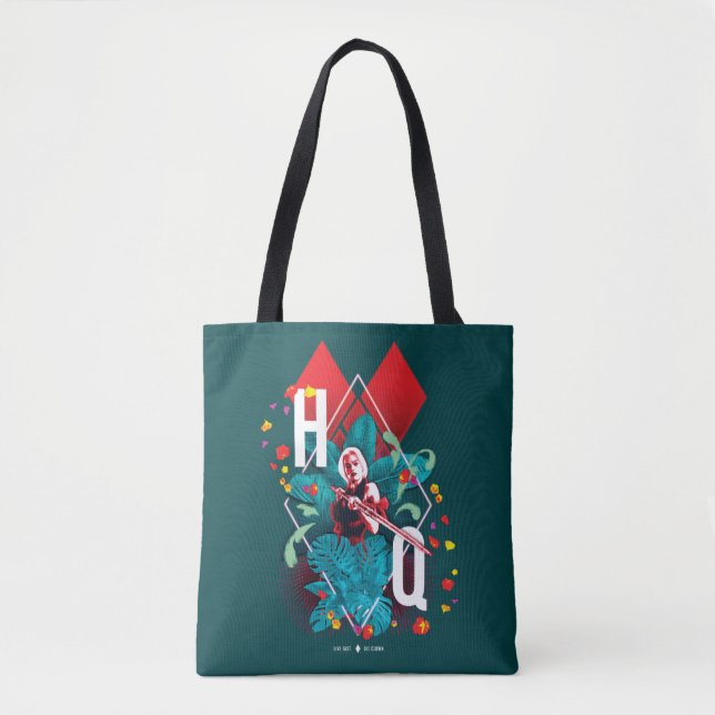 Bolso De Tela La brigada suicida | Harley Quinn Floral Diamond (Anverso)