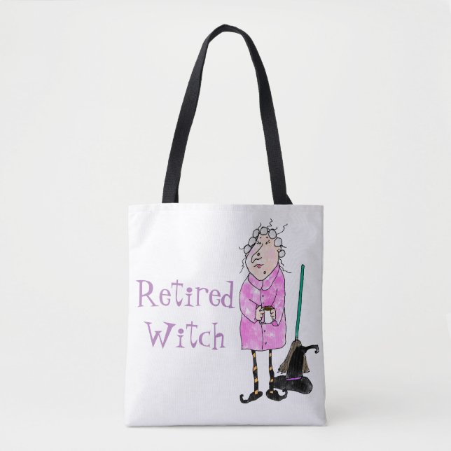 Bolso De Tela La broma de la mujer retirada Halloween Tote Bag (Anverso)