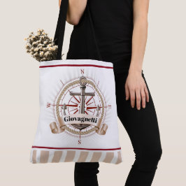 Bolso De Tela La brújula náutica y el ancla