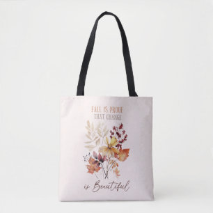 Bolso De Tela La Caída Es Prueba De Que El Cambio Es Hermoso Fol