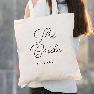 Bolso De Tela La caligrafía de la novia Boda