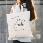 Bolso De Tela La caligrafía de la novia Boda<br><div class="desc">La Boda de novias Calligraphy Tote Bag incluye diversión y caligrafía de bonito,  junto con el nuevo apellido de la novia.</div>