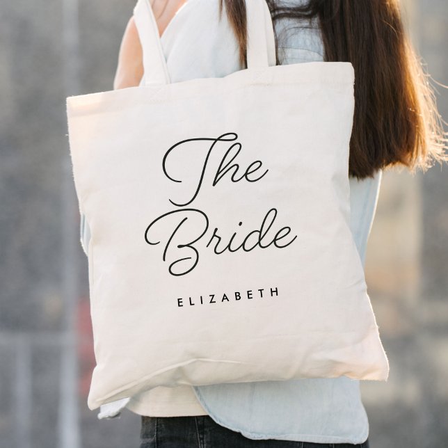 Bolso De Tela La caligrafía de la novia Boda (Subido por el creador)