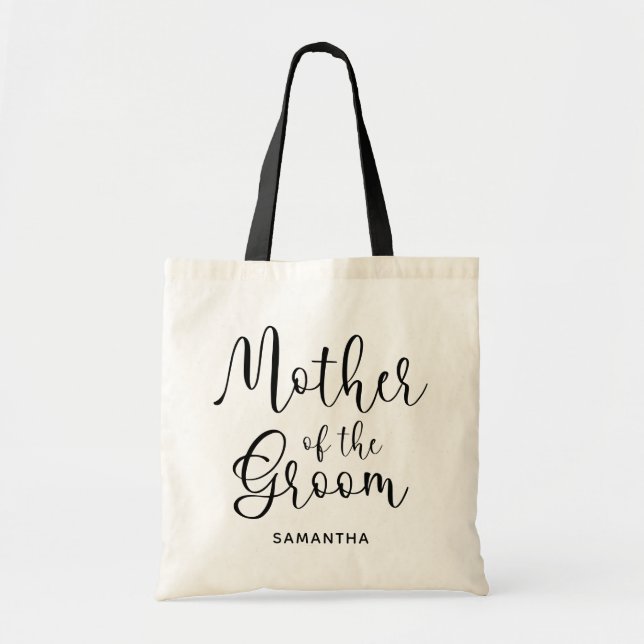 Bolso De Tela La caligrafía negra moderna madre del crecimiento (Frente)