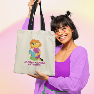 Bolso De Tela La Calle Sesame   Julia Leyendo un Libro