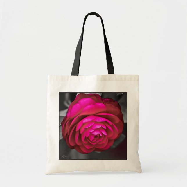 Bolso De Tela La Camelia Rosa  (Frente)