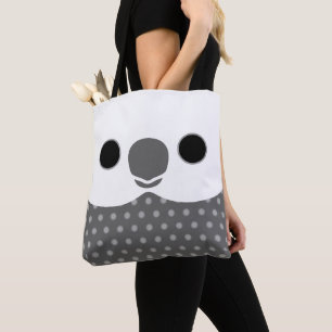 Bolso De Tela La cara de un cacatúa macho de perla de cara blanc