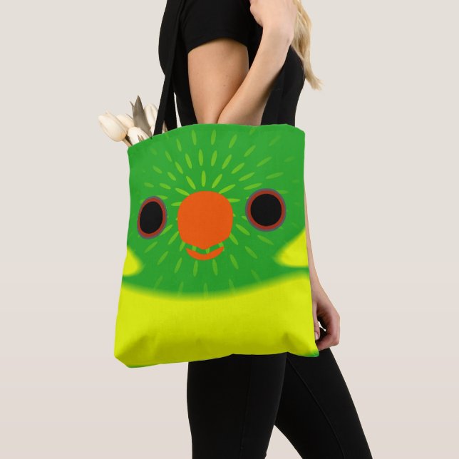 Bolso De Tela La cara de un loris de hoja (Detalle)