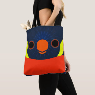 Bolso De Tela La cara de un lorito de puesta del sol