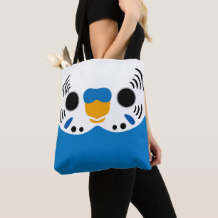 Bolso De Tela La cara de un periquito macho cobalto normal