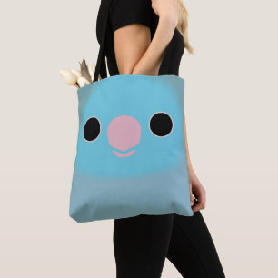 Bolso De Tela La cara de una hembra azul de lorito del Pacífico