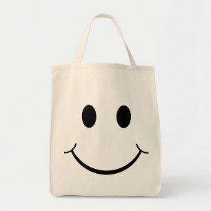 Bolso De Tela La cara feliz amarilla del clásico 70