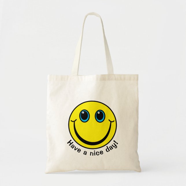 Bolso De Tela La cara tiene un día agradable (Frente)