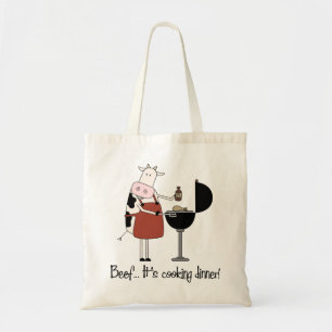 Bolso De Tela La carne está cocinando la cena divertida gallina