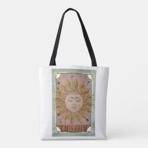 Bolso De Tela La carta de tarot de edición vintage del Sol arte 