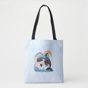 Bolso De Tela La caza de ballenas asesina de Kawaii Orca llueve 