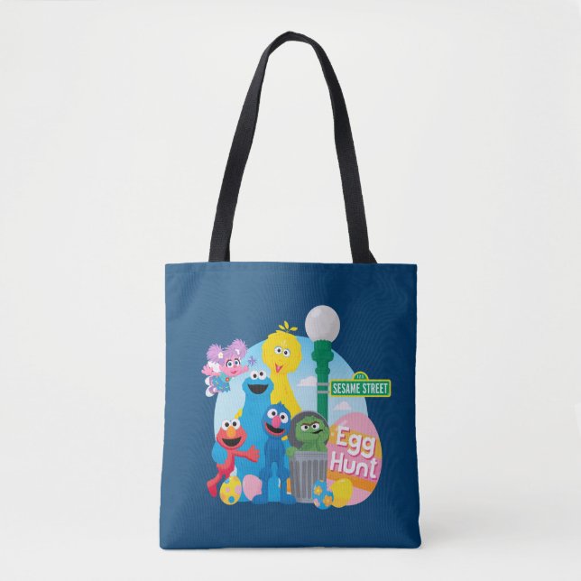 Bolso De Tela La caza de huevos de Semana Santa de Plaza Sésamo (Anverso)