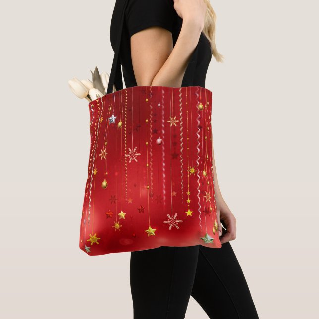 Bolso De Tela La celebración de los Navidades rojos de Crimson,  (Detalle)