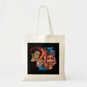 Bolso De Tela La Chica negra que se arrodilla ante el amor crist