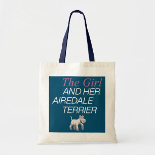 Bolso De Tela La chica y su Airedale Terrier