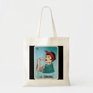 Bolso De Tela La Chingona: Cartas de Bingo Chicano