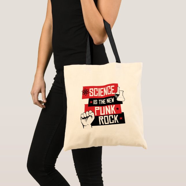 BOLSO DE TELA LA CIENCIA ES LA NUEVA ROCA DE PUNK (Anverso (producto))