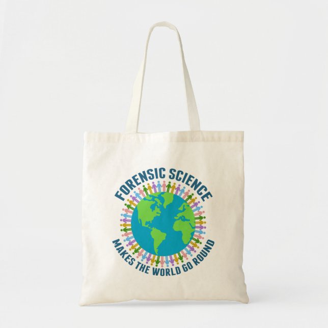 Bolso De Tela La ciencia forense hace que el mundo gire (Frente)