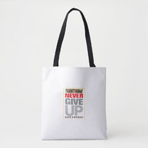 Bolso De Tela La cita motivadora nunca se rinde