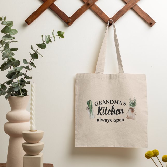 Bolso De Tela La cocina de la abuela moderna siempre está abiert (Subido por el creador)