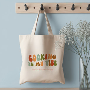 Bolso De Tela La cocina retro groovy es mi vibe, chef, cocinero,