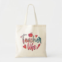La colorida vida del profesor de Apple Tote Bag