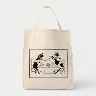 Bolso De Tela La comida campestre acobarda blanco del tote del