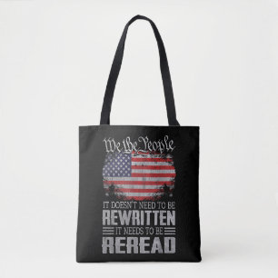 Bolso De Tela La Constitución de la Bandera de Estados Unidos ne