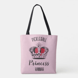 Bolso De Tela La corona Princesa de Pickleball Rosa