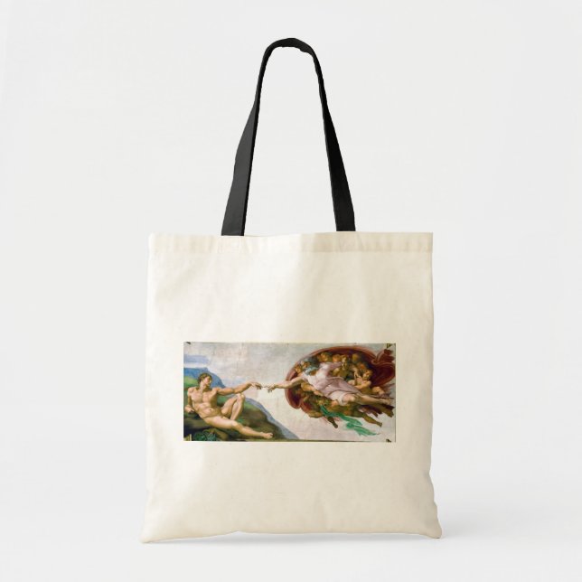 Bolso De Tela La creación de Adam, Miguel Ángel, 1508-1512 (Frente)