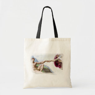 Bolso De Tela La Creación de Adán de Miguel Ángel - Saludo de pu