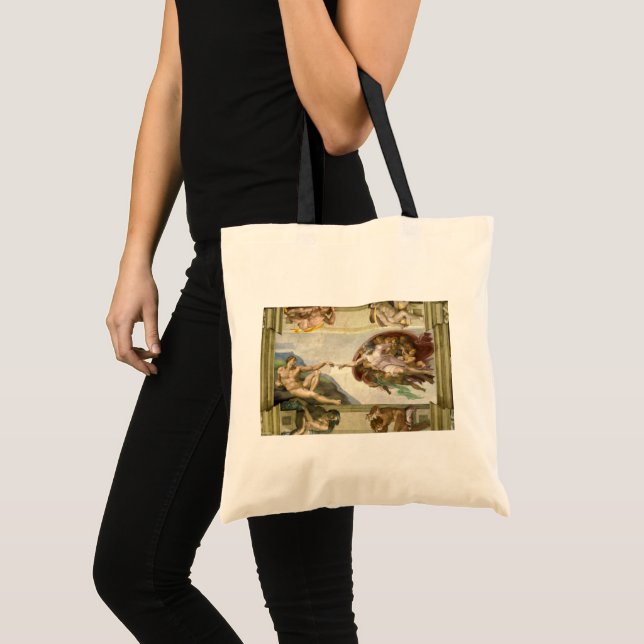Bolso De Tela La creación del hombre de Miguel Ángel (creación d (Anverso (producto))