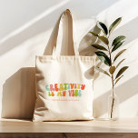 Bolso De Tela La creatividad groovy es mi vibina, creativa o art<br><div class="desc">Dé este tote de 'Creatividad es mi vibe' a los creativos de tu vida.</div>