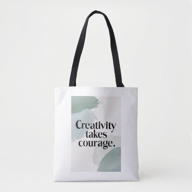 Bolso De Tela La creatividad requiere coraje (Anverso)