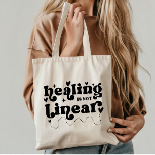 Bolso De Tela La curación no es una cita de salud mental lineal