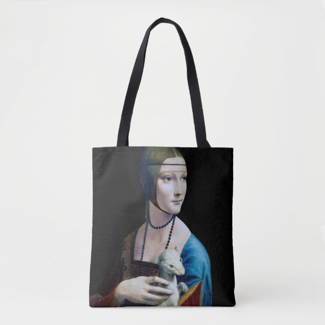 Bolso De Tela La Dama con un Ermio, Leonardo da Vinci (Anverso)