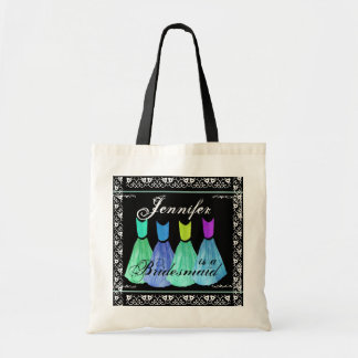 Bolso De Tela La dama de honor AZUL VERDE AZULADA de la TURQUESA