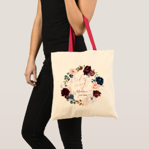 Bolso De Tela La dama de honor de PixDezines Rubor Flores de la