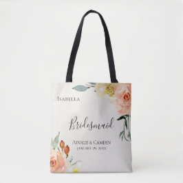 Bolso De Tela La dama de honor personalizada Jardin De Fleurs