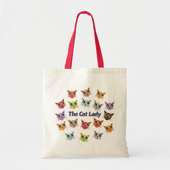 Bolso De Tela La dama del gato (Frente)