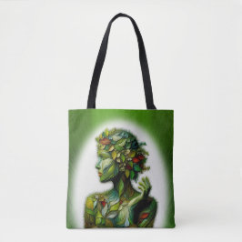 Bolso De Tela La Dama Verde
